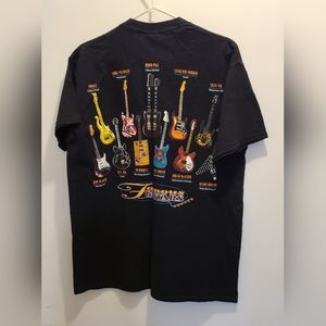 Famous Guitars T-Shirt by Jerzees. Size Large. Color Black